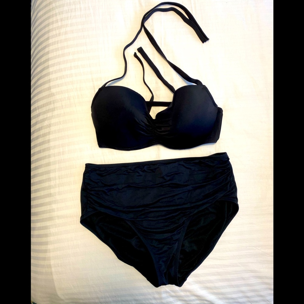 Black high waisted bikini